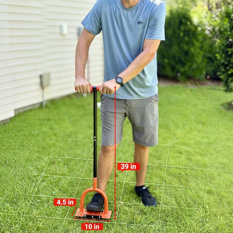 CKLT 39-Inch Lawn Aerator Spike Tool, Manual Garden Soil Aeration Equipment - Image 3