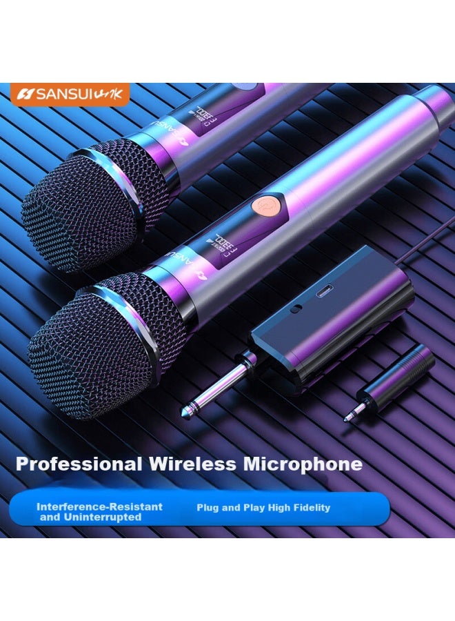 Sansui Wireless Microphone Professional Uhf Karaoke Conference Host Live Outdoor Square Dance Handheld Portable Performance Home Ktv Singing Microphone Mv01 Single Mic - Image 5