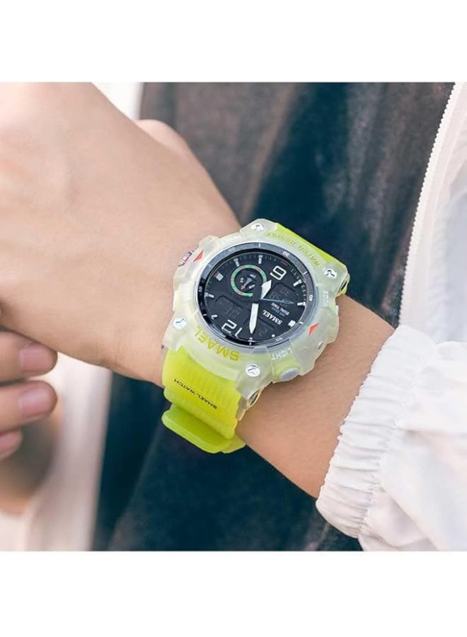SMAEL Men's Watches Outdoor Sports Waterproof Military Watch Tactical Digital Analog Wrist Watch Date Multi Function Led Large Face Alarm Stopwatch for Man - Image 3