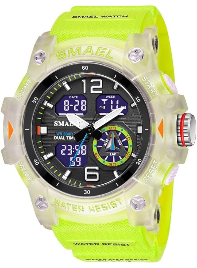 SMAEL Men's Watches Outdoor Sports Waterproof Military Watch Tactical Digital Analog Wrist Watch Date Multi Function Led Large Face Alarm Stopwatch for Man - Image 1