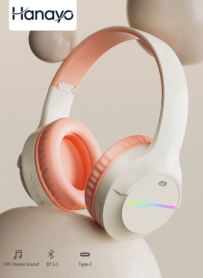 هانايو Hanayo Wireless Headphones Bluetooth 5 3 Foldable Wireless Headphones Hifi Stereo Over
