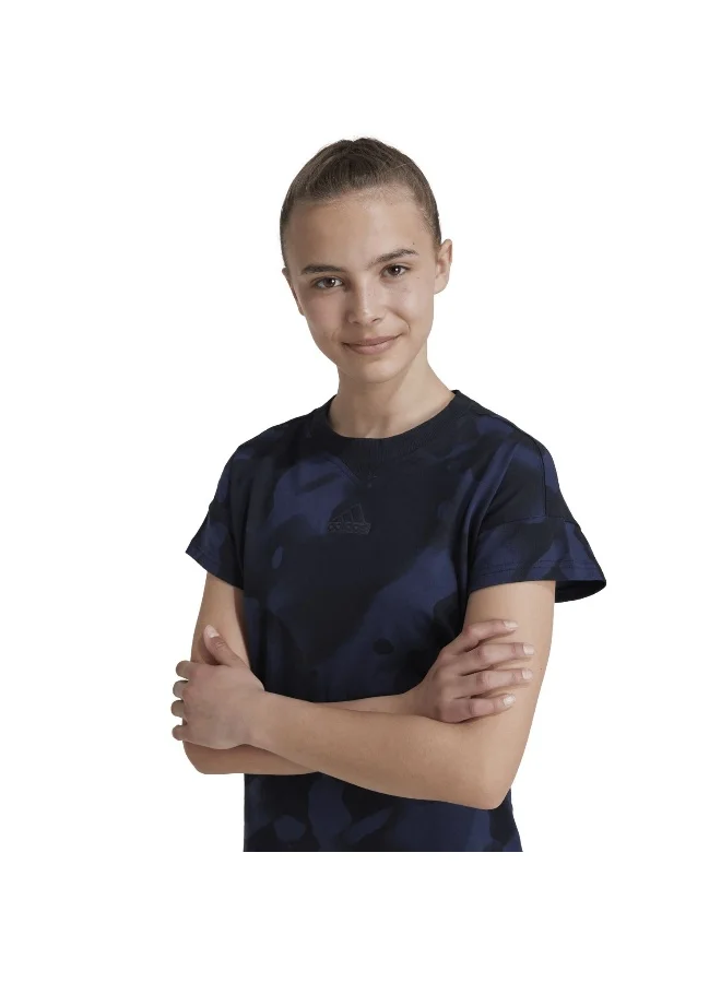 adidas تيشيرت تدريب جي اف اي AOP أسود للأولاد 7-8 سنوات