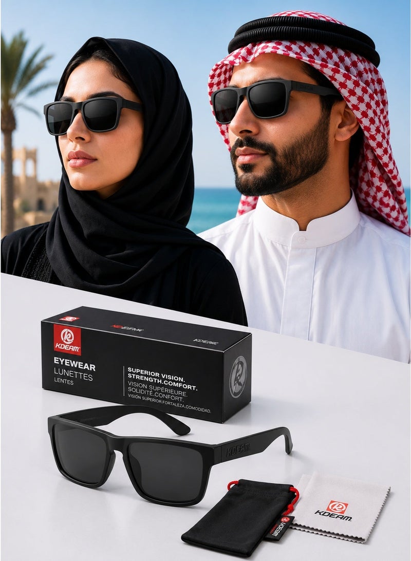 kdeam UV400 Polarized Sunglasses for Men Women Outdoor Driving Sports Eyewear - Image 1