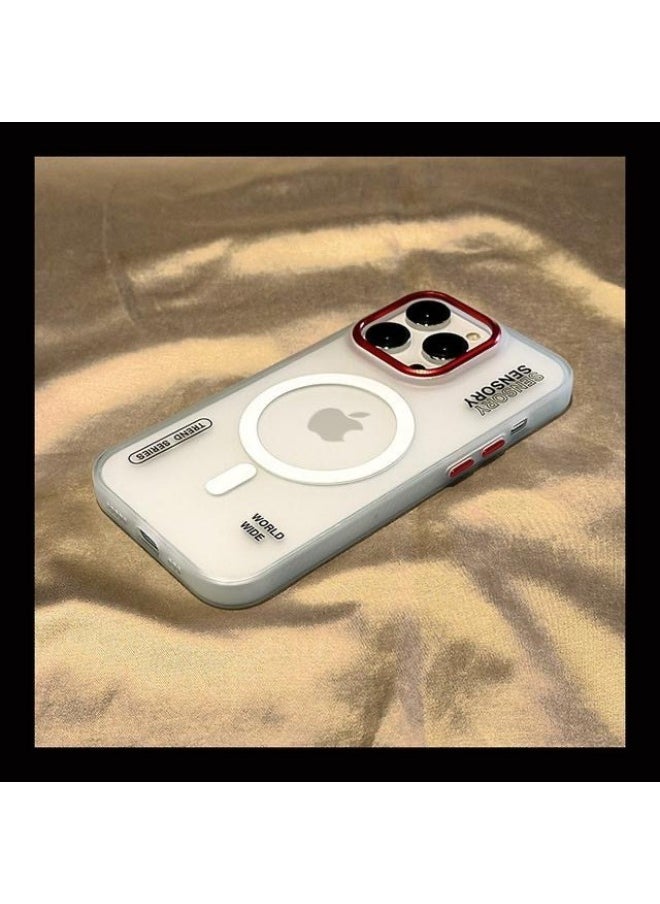 ماركة غير محددة - طبقة مزدوجة من الجلد الشفاف المتجمد لهاتف Iphone13promax لهاتف Iphone 14 جراب هاتف مغناطيسي 11 Advanced 12 - اللون: Imd على الوجهين [أبيض مغناطيسي غير لامع]] - الطراز المطبق: لهاتف Iphone 12Promax - Image 1