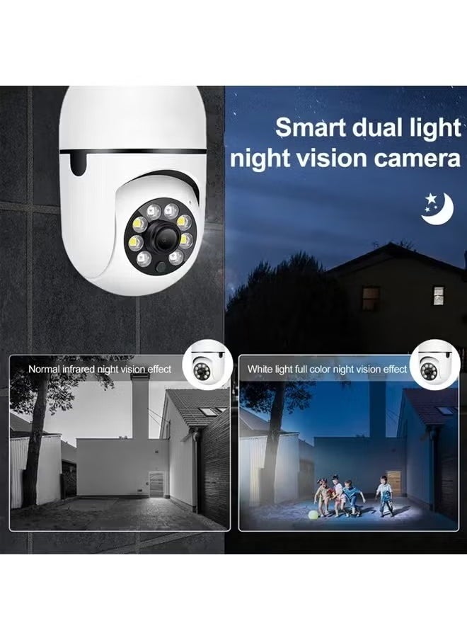 DIDseth - 1080P Wireless Light Bulb Camera，Indoor Auto Tracking 360° Rotation Camera,With Smart Motion Detection ,Voice Warning，Remote Monitoring，Use For Home Indoor Outdoor Security - Image 1