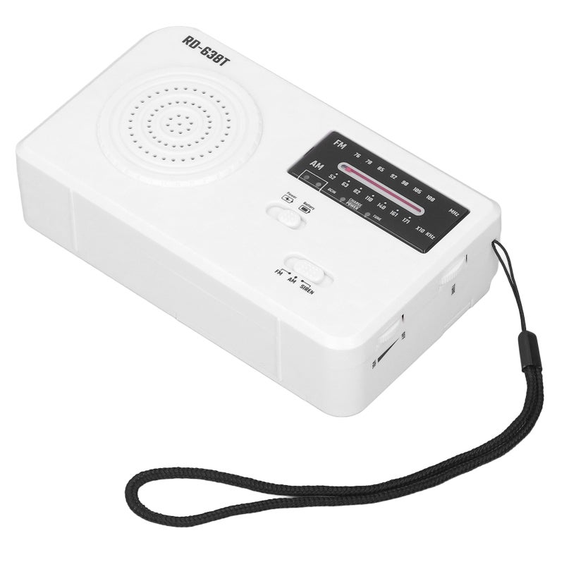 Hand Crank Solar Radio Multifunctional Camping Flashlight USB Charging Emergency RadioWhite - Image 4
