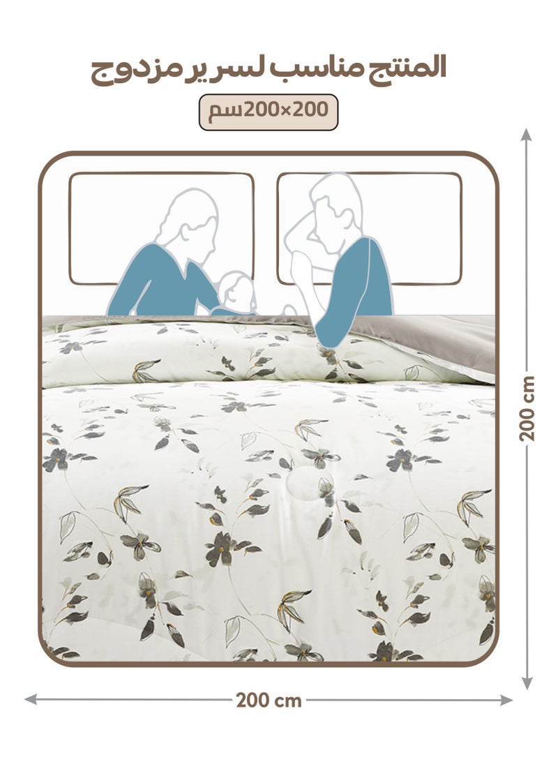 Doona Bedding Comforter Set, Fits 200×200 cm King Size Bed – 6 Pcs Reversible Printed Design – 350 GSM All-Season Comforter – Premium Brushed Microfiber - Image 3