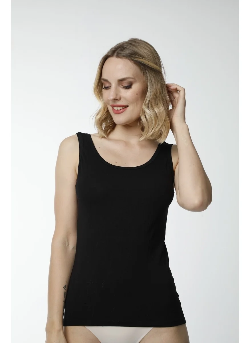 HMD 2455 Lace Back Detail and Strap Cotton Women's Athlete - Black