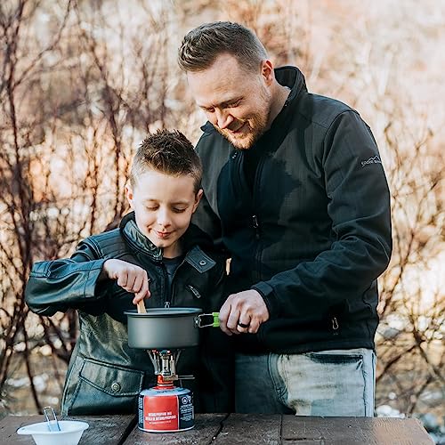 MalloMe Camping Cookware 18pc Mess Kit wBackpacking Stove Camping Cooking Set for Backpacking Gear Camping Pots and Pans Set wCamping Pot Pan Stove Utensils Camp Kitchen Equipment Accessories - Image 3