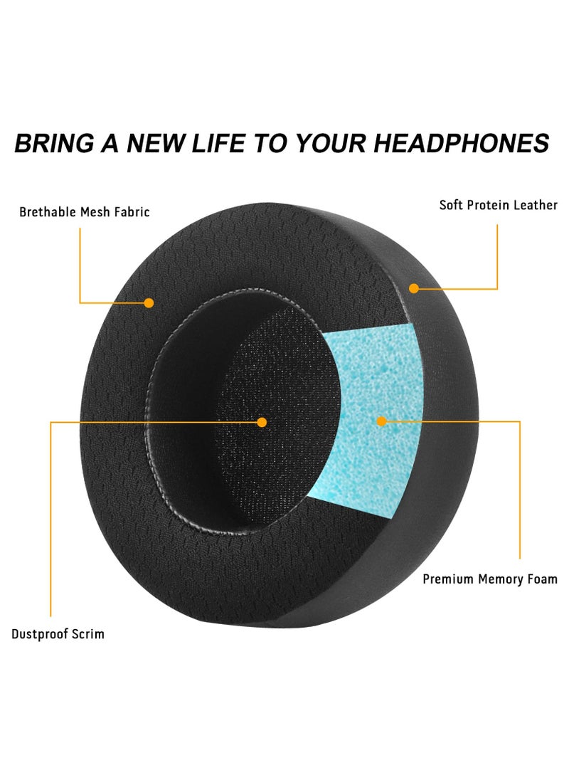 Generic 1pair Mesh Fabric Earpads Replacement for Corsair Virtuoso RGB Wireless XT SE Gaming Headset, Ear Pads Cushions with High-Density Noise Isolation Foam, Added Thickness (Black)  - Image 4