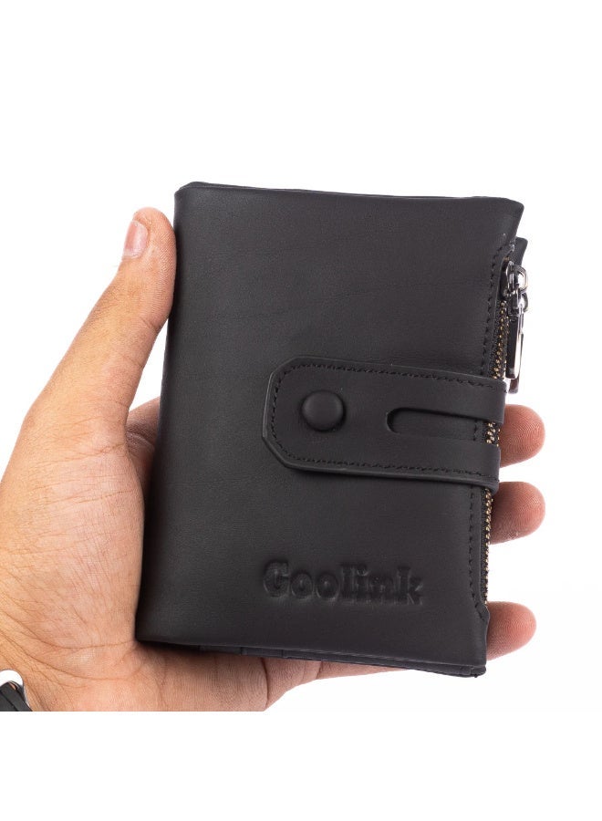 جولينك محفظة جلد طبيعي اسود ناعم للرجال من جولينك GL32410 - Image 5