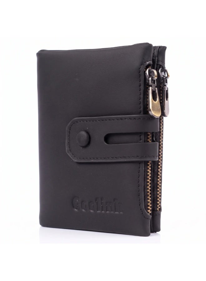 Goolink Men's Soft Black Genuine Leather Wallet GL32410 - Image 1