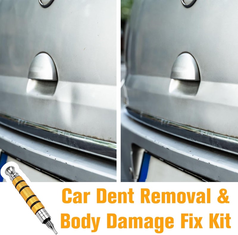 BuleVina Paintless Dent Repair PDR Tap Knockdown Tools, Hammer Removal Kit with Healing Pen Remover Hand Puller Glue Stick, Suction Cup Get Dent Out Of Car Body Damage, Scratch Metal Surface Fix Hail Knockout - Image 4