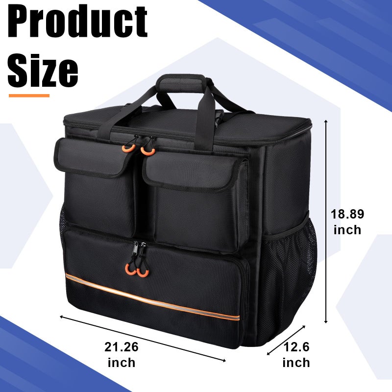 Wigojoy Computer Desktop Mid Tower Large Carrying Case, PC Travel Case for Computer's Box for Moving, Portable Gaming Backpack for Keyboard, Mouse and Accessories,Compatible with ATX/M-ATX mainframe chassis - Image 2