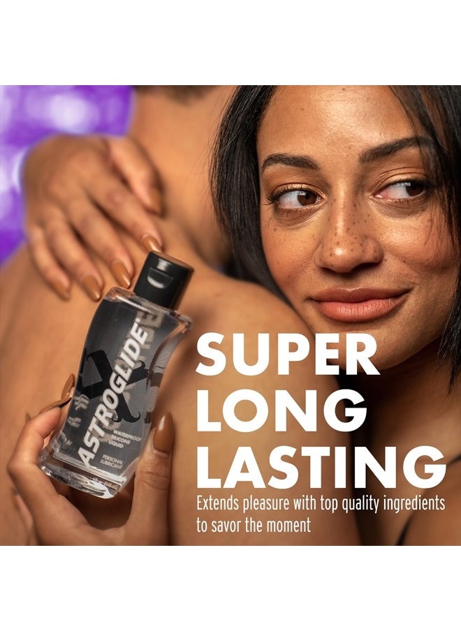 ASTROGLIDE Silicone Lube (5oz), X Premium Personal Lubricant, Extra Long-Lasting Silky Lube, Waterproof  - Image 2