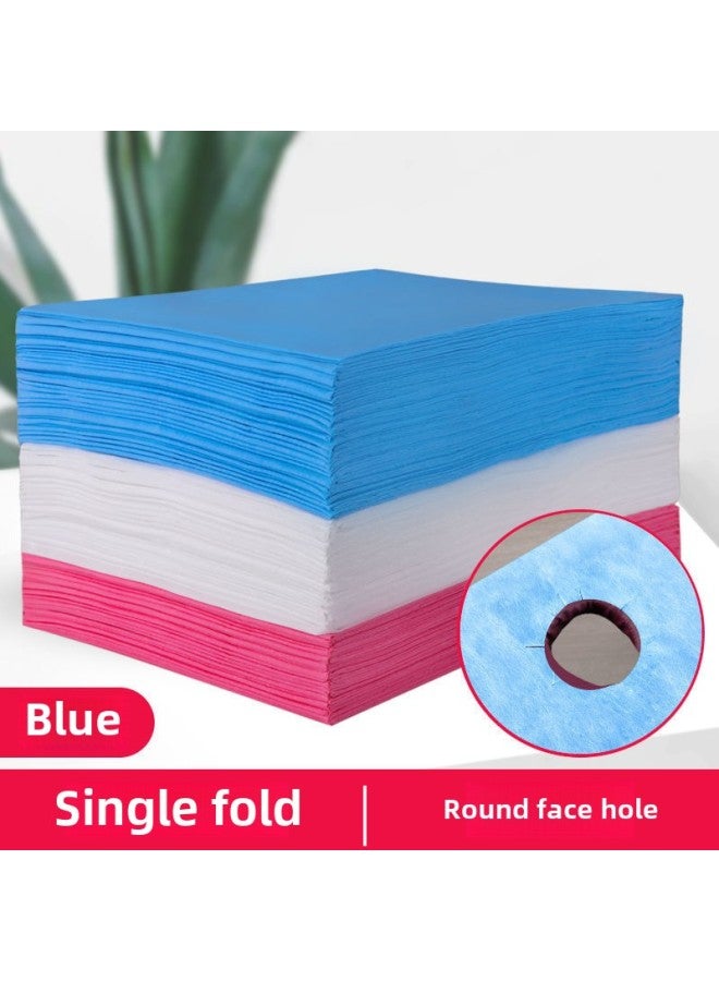 Beauty Salon Disposable Bed Sheet Waterproof Oil-proof Non-woven Mattress Ventilable Bed With Holes Special Bed Sheet Thickened-Color: Blue-Specifications:80*180  Thickened And Breathable Style  - Image 1