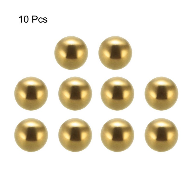 uxcell 10mm Precision Solid Brass Bearing Balls 10pcs - Image 3