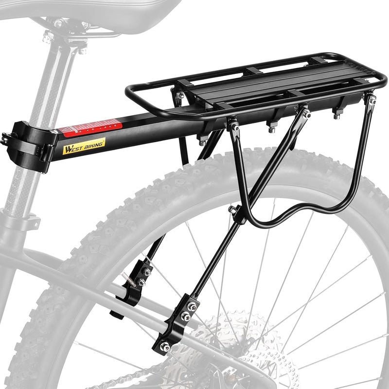 West Biking Adjustable Rear Bike Rack Pannier Rack - 50 KG Load Capacity - Image 1