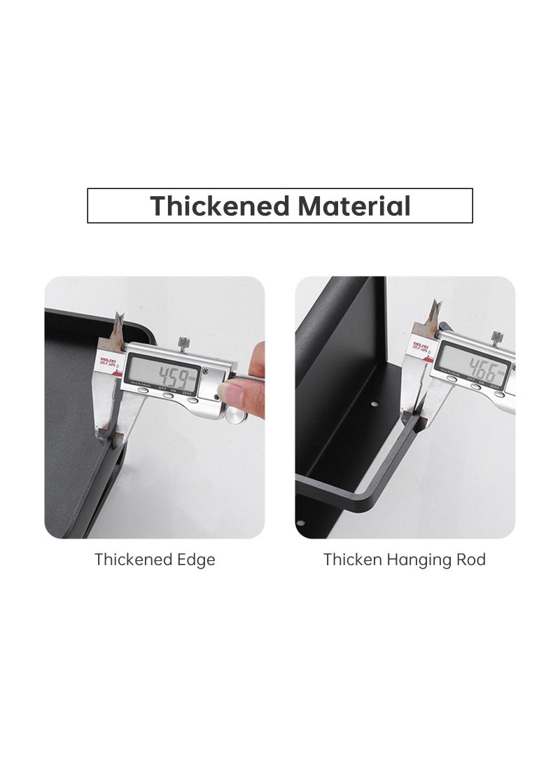 Y&D Toilet Storage Rack Tissue Holder Self Adhesive Bathroom Mobile phone Roll Paper Shelf Perforation-free Aluminum Sliver - Image 5
