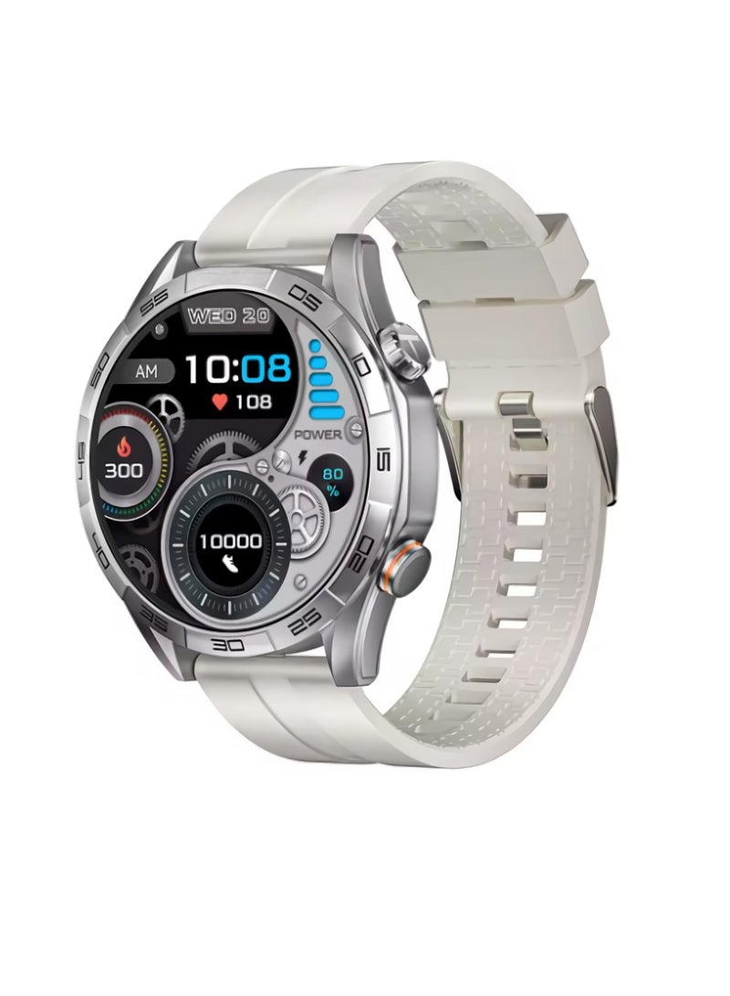 LS20 Solar 5 Smart Watch, Amoled Display Smart Bluetooth Watch, Lightweight And Comfortable Quick Charging Health Watch With Multiple Sports Modes, (1pc, Silver, Single Strap) - Image 1