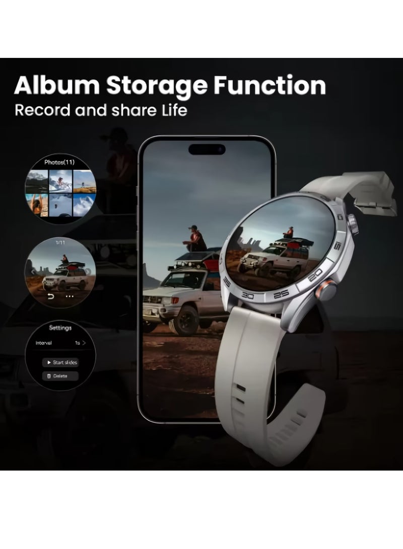 LS20 Solar 5 Smart Watch, Amoled Display Smart Bluetooth Watch, Lightweight And Comfortable Quick Charging Health Watch With Multiple Sports Modes, (1pc, Silver, Single Strap) - Image 2