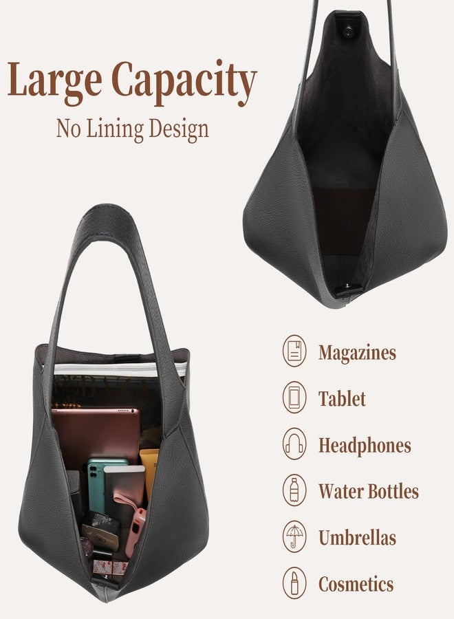 Barsine Soft Vegan Leather Hobo Bag for Women, Slouchy Shoulder Tote, Lightweight Everyday Purse for Work, Travel & Mom Life - Image 4