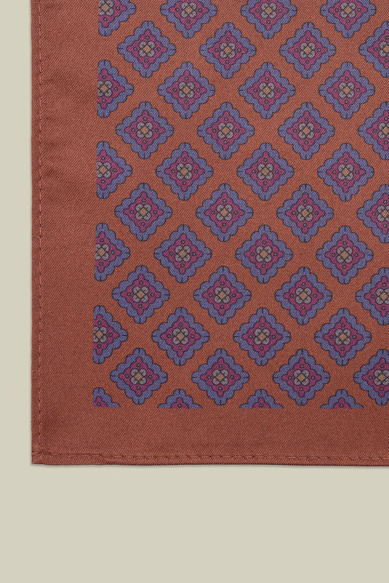 دوبل غانغر Men's pocket square with geometric pattern - Bronze