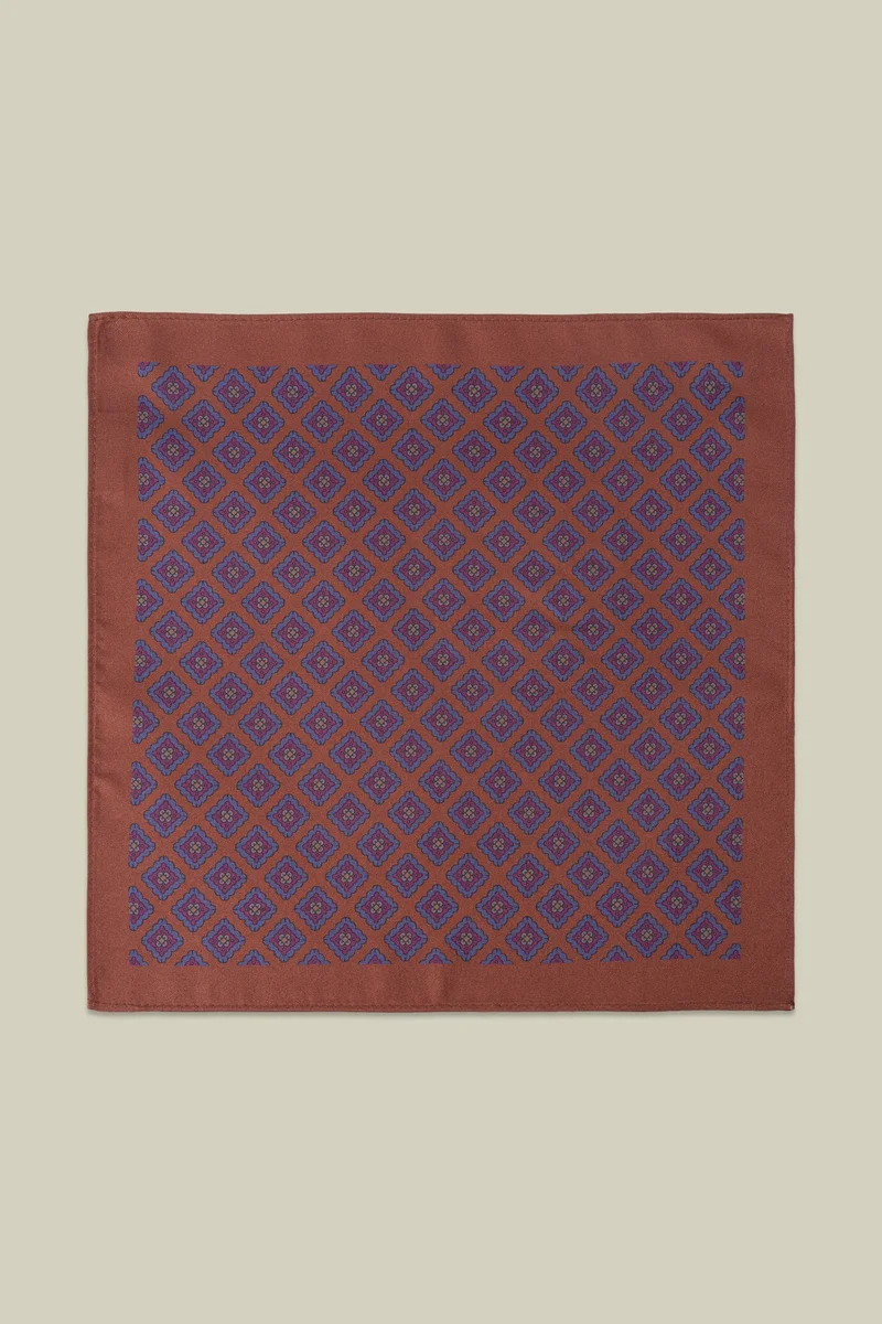 دوبل غانغر Men's pocket square with geometric pattern - Bronze