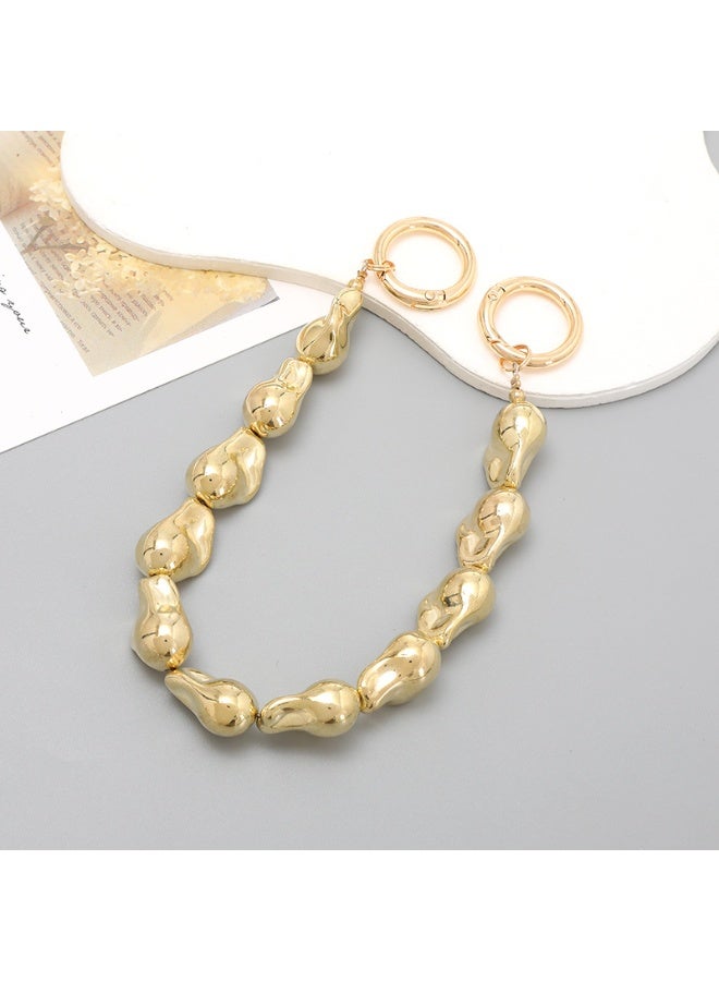 NIBEMINENT Phone Charm/ Chain Strap for Women Girls,K3694 Pearl In Pearl Handbag Chain Cell Phone Case Lanyard Wrist Strap