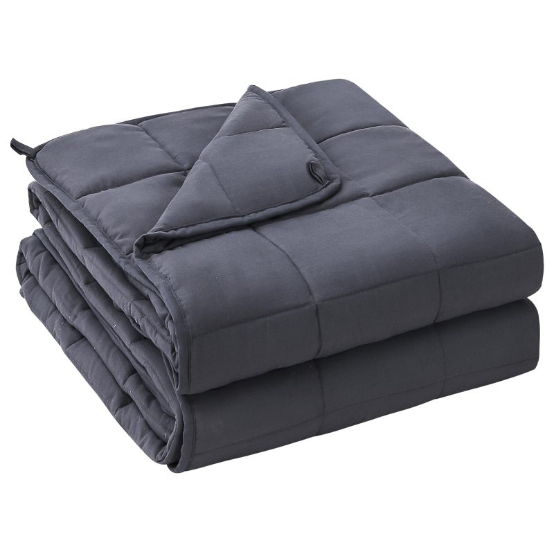 yescool Weighted Blanket for Adults 20 lbs 60 x 80 Grey Cooling Heavy Blanket for Sleeping Perfect for 190210 lbs Queen Size Breathable Blanket with Premium Glass Bead Machine Washable