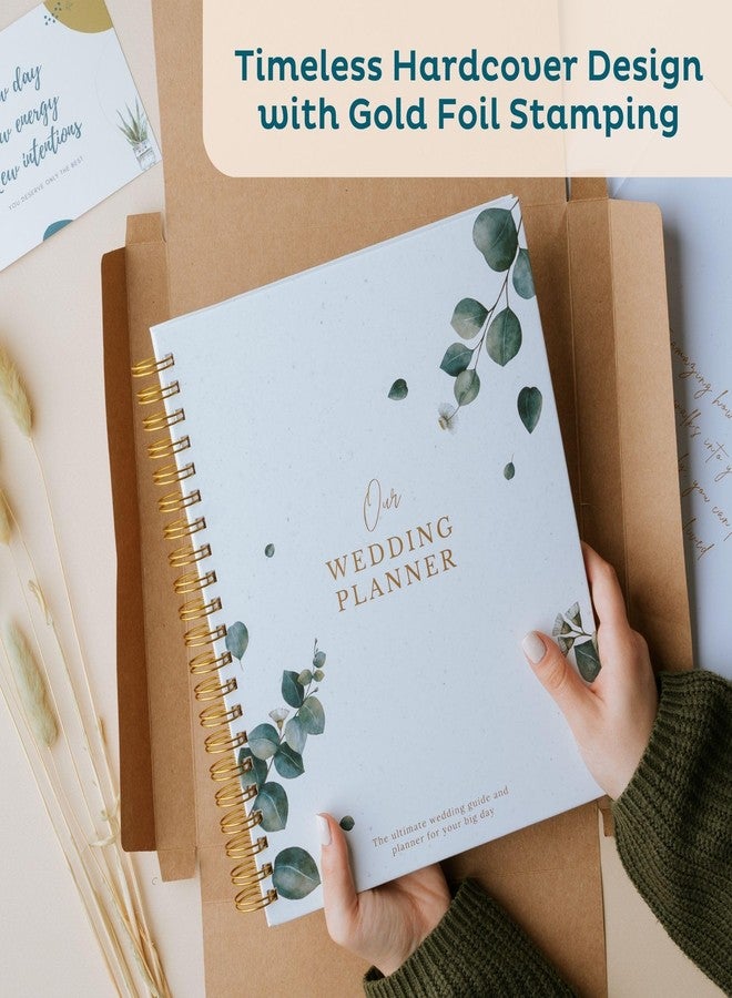 Nook Theory Timeless Premium Wedding Planner Book and Organizer - Wedding Planning Book, Comprehensive Keepsake & Countdown Binder, Perfect Engagement Gift for Women, 11" x 9" (Eucalyptus) - Image 2
