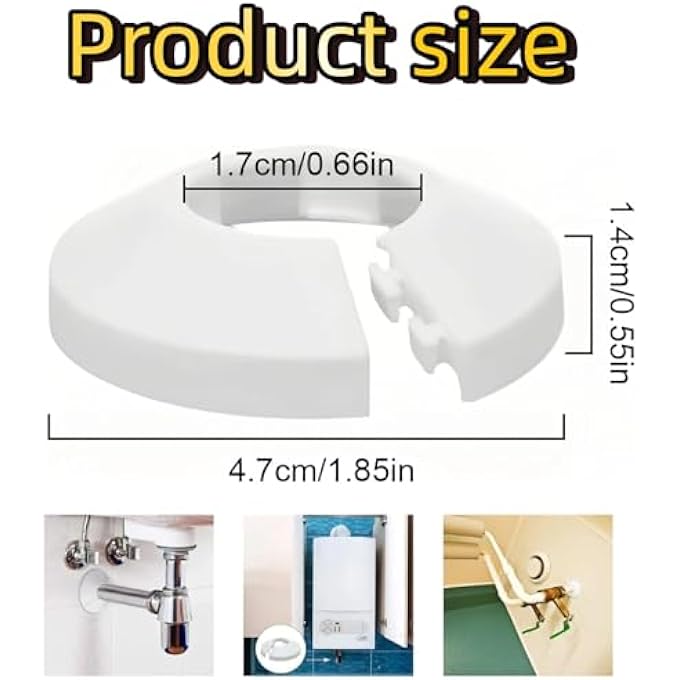 20 PCS RADIATOR PIPE COVER, RING FOR 14-16MM DIAMETER PIPE TRIM - Image 2