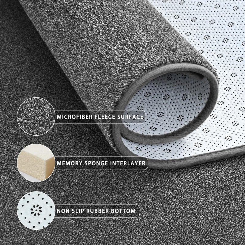 Tepook Soft Area Rug for Living Room Bedroom, 5x7 Dark Grey Rug Memory Foam Carpets, Washable Modern Indoor Non-Slip Minimalist Shag Rugs for Boys Girls Room Dorm Home Decor - Image 5