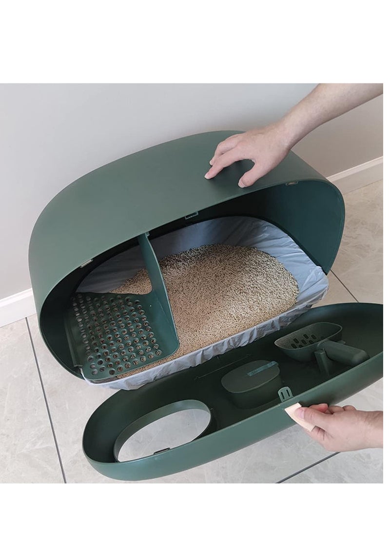ECVV - ECVV 2 Roll Cat Litter Box Liners Disposable Bags with Drawstring for Cat Kitty Pet Waste Litter Box Bag, Extra-Thick Scratch Resistant (L) - Image 1
