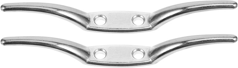 SOLUSTRE 2pcs Stainless Steel Flagpole Cleat Hook for Portable Truck Flag Poles, 6-inch Mounting Bracket for Outdoor Garden Flagpole Rope Fixing - Image 1