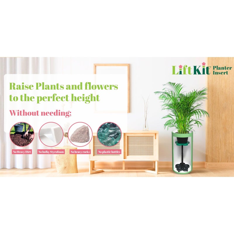 Lift Kit Planter Insert Tall Column Plant Riser Fill Bottom of Tall Flower Pots and Large Plant Containers | Indoor and Outdoor (11-17" Rise, 10" Base, 10" Top) - Image 4