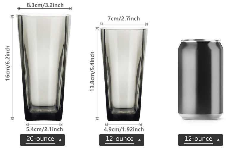 Top-spring 20-Ounce Reusable Plastic Water Tumbler, Clear Shatterproof Drinking Glasses, BPA Free, Set of 6 (20 Oz, Gray) - Image 4