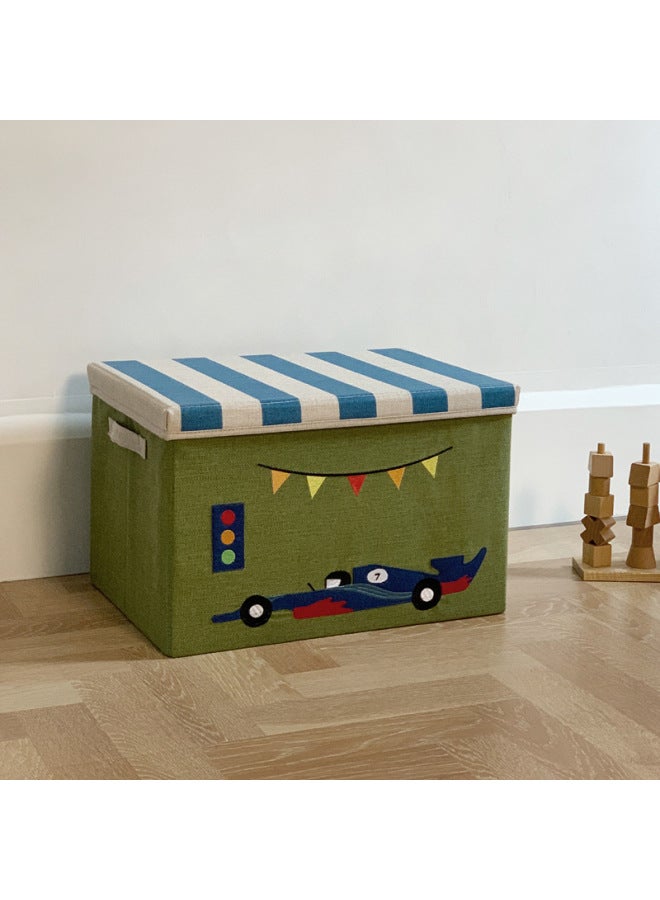 Eco-friendly Washable Folding Fabric Storage Box With Lid Children's Circus Cartoon Storage Box Clothes Odorless Storage Box - Image 3