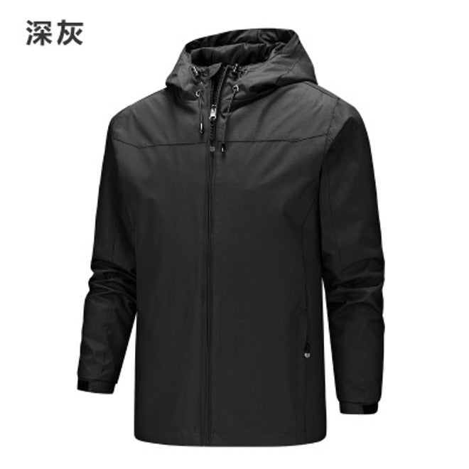 Qi Ta Men's Outdoor Waterproof Breathable Windbreaker Jacket Unisex Couple Style All-Season Hiking Shell - Image 1