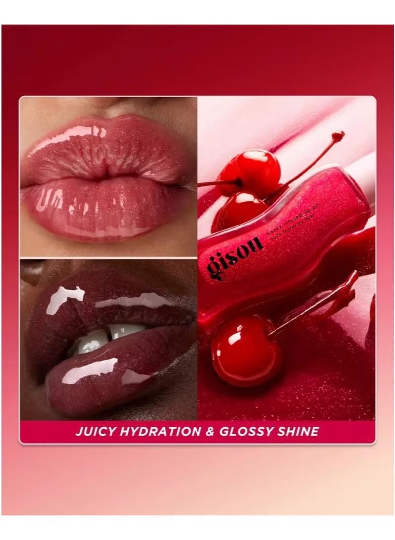 Gisou - 8ml - Honey Infused Lip Oil - Cherry on the cake - Image 2