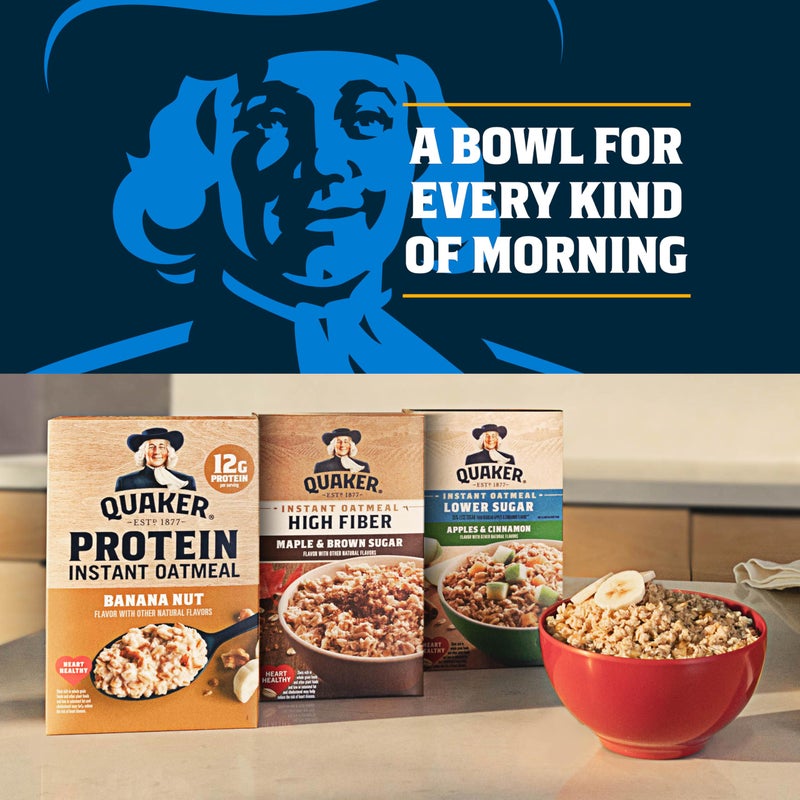 Quaker أكواب الشوفان الفوري من كويكر، مجموعة متنوعة من 4 نكهات، 1.76 أونصة (عبوة من 12) - Image 4
