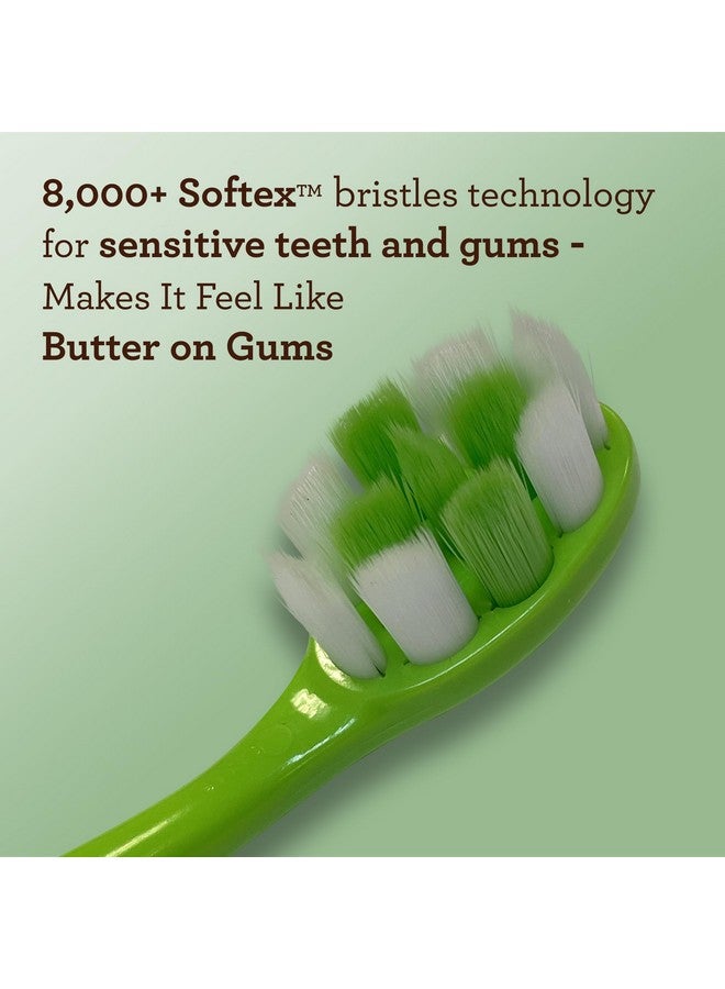 GuruNanda Butter on Gums Toothbrush with Extra Soft Bristles for Sensitive Gums, Soft Toothbrush for Kids & Adults, 8 ct - Image 2