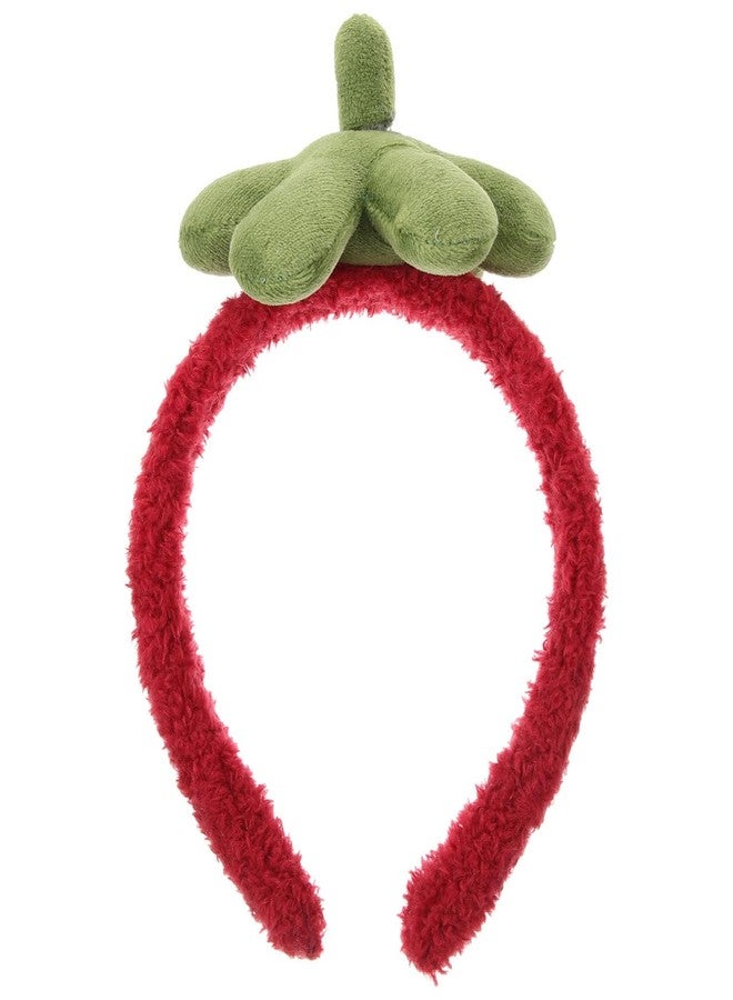 DEARMAMY Cute Strawberry Skincare Headband for Women, Coral Fleece Makeup Headband, Fashionable Spa for Face Washing, Multi-Color, 7.48x5.11x3.93 Inches - Image 1
