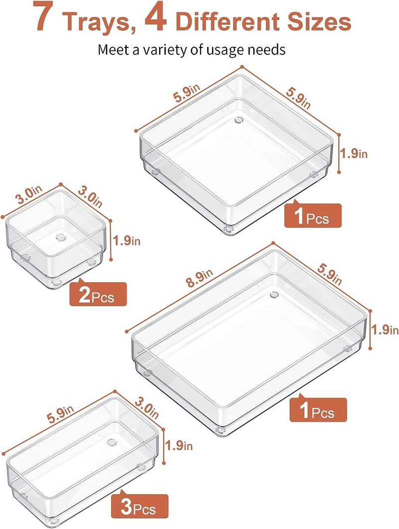 mechdel Clothes Organizer for Wardrobe Cupboard Organizer for Clothes Foldable Stackable Closet Organizer Drawer Organizer for Clothes 7PCSDrawer Organiser 1PCS - Image 3