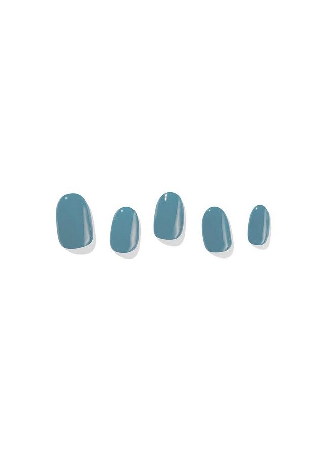 DASHING DIVA Glaze Nail Strips Ocean Bay Works With Any Led Nail Lamp Long Lasting Chip Resistant Semicured Gel Nail Strips Contains 34 Salon Quality Blue Nail Wraps 1 Prep Pad 1 Nail File - Image 1