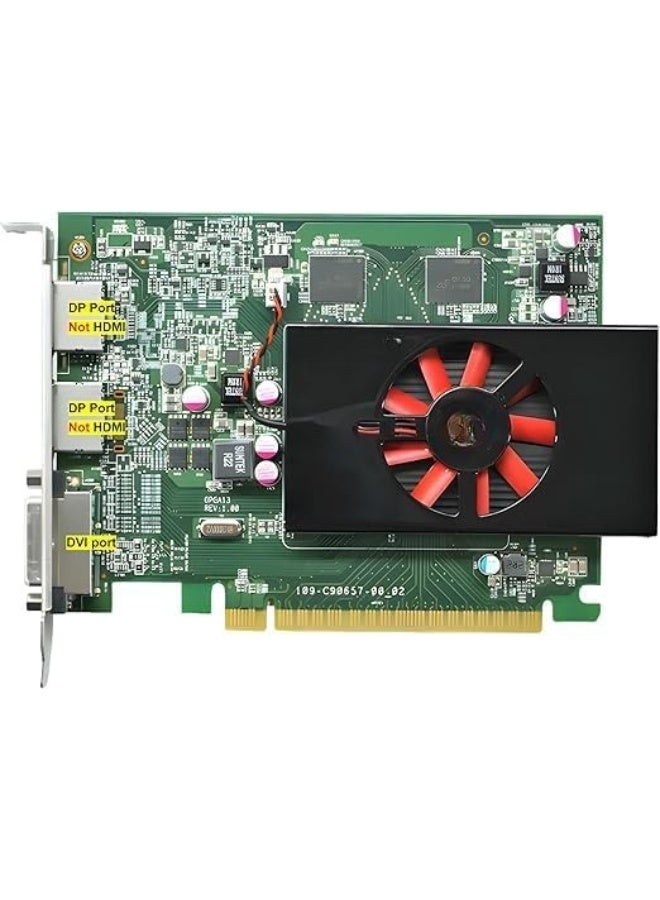 كارت شاشة R7 450 – ذاكرة 4 جيجابايت، يدعم 4K، بمنفذ عرض مزدوج وDVI، مناسب لأجهزة الكمبيوتر كبيرة الحجم - Image 1