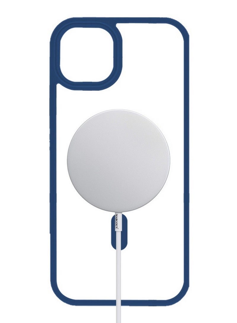 CATANES Magnetic Slim Protective Case for iPhone 15 Plus - with Wireless Charging Support - Blue - Image 5