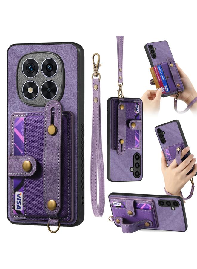 Case For Xiaomi Redmi Note 14 Pro+ 5G Retro Cross Wristband Wallet Leather Back Phone Case