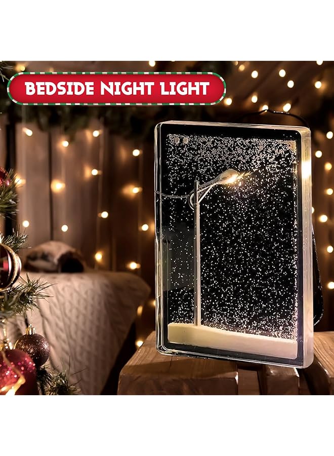 إيروريكس مصباح شارع على شكل كرة ثلجية، مصباح ليلي على شكل مشهد ثلجي، مصباح سطح مكتب على شكل رقاقات ثلج، ديكور لعيد الميلاد والعطلات، اصنع مصباح الثلج الخاص بك، هدية مثالية للصديقات والأصدقاء - Image 2