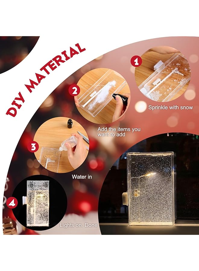 إيروريكس مصباح شارع على شكل كرة ثلجية، مصباح ليلي على شكل مشهد ثلجي، مصباح سطح مكتب على شكل رقاقات ثلج، ديكور لعيد الميلاد والعطلات، اصنع مصباح الثلج الخاص بك، هدية مثالية للصديقات والأصدقاء - Image 3